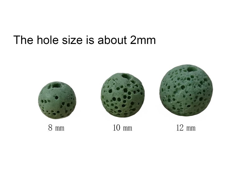 PAMIR TONG Bulk Lava Rock Beads for Jewerly Making 100pcs 10mmm Natural Gemstone Semi Precious Stones Essential Oil Diffuser Loose Bead for Bracelet & DIY Crafts & Projects - Image 4